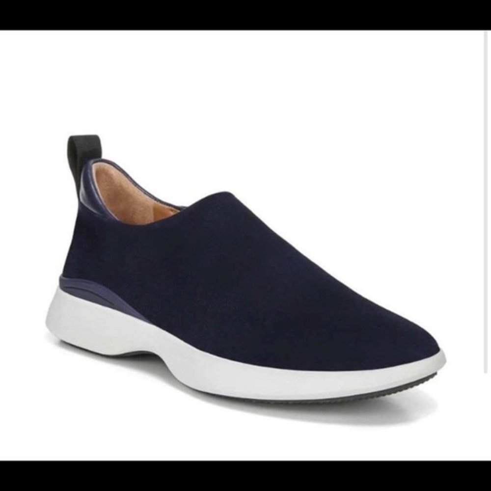 NWT VIA SPIGA Laverno Blue Slip-On Suede Sneakers - Picture 2 of 11